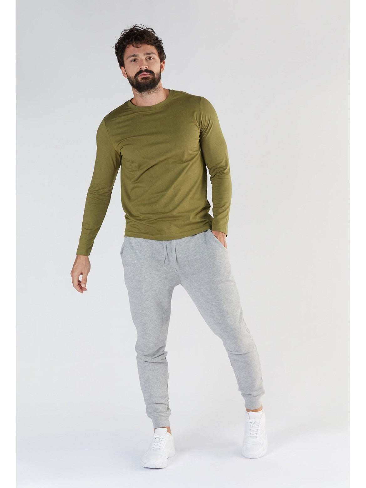 Mens Organic Active Long Sleeve T-shirt