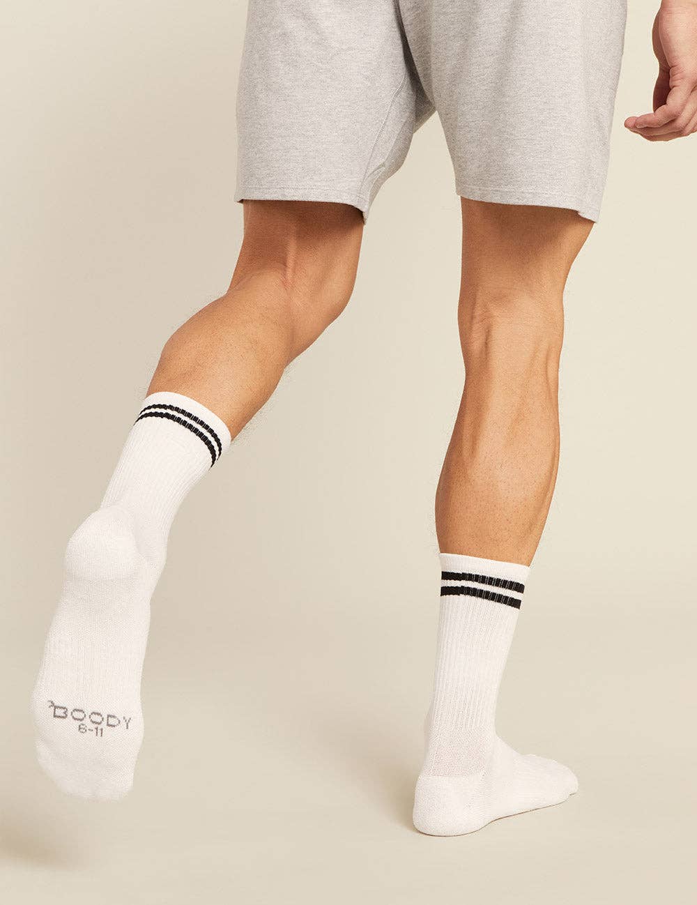Mens Striped Cushioned Crew Socks