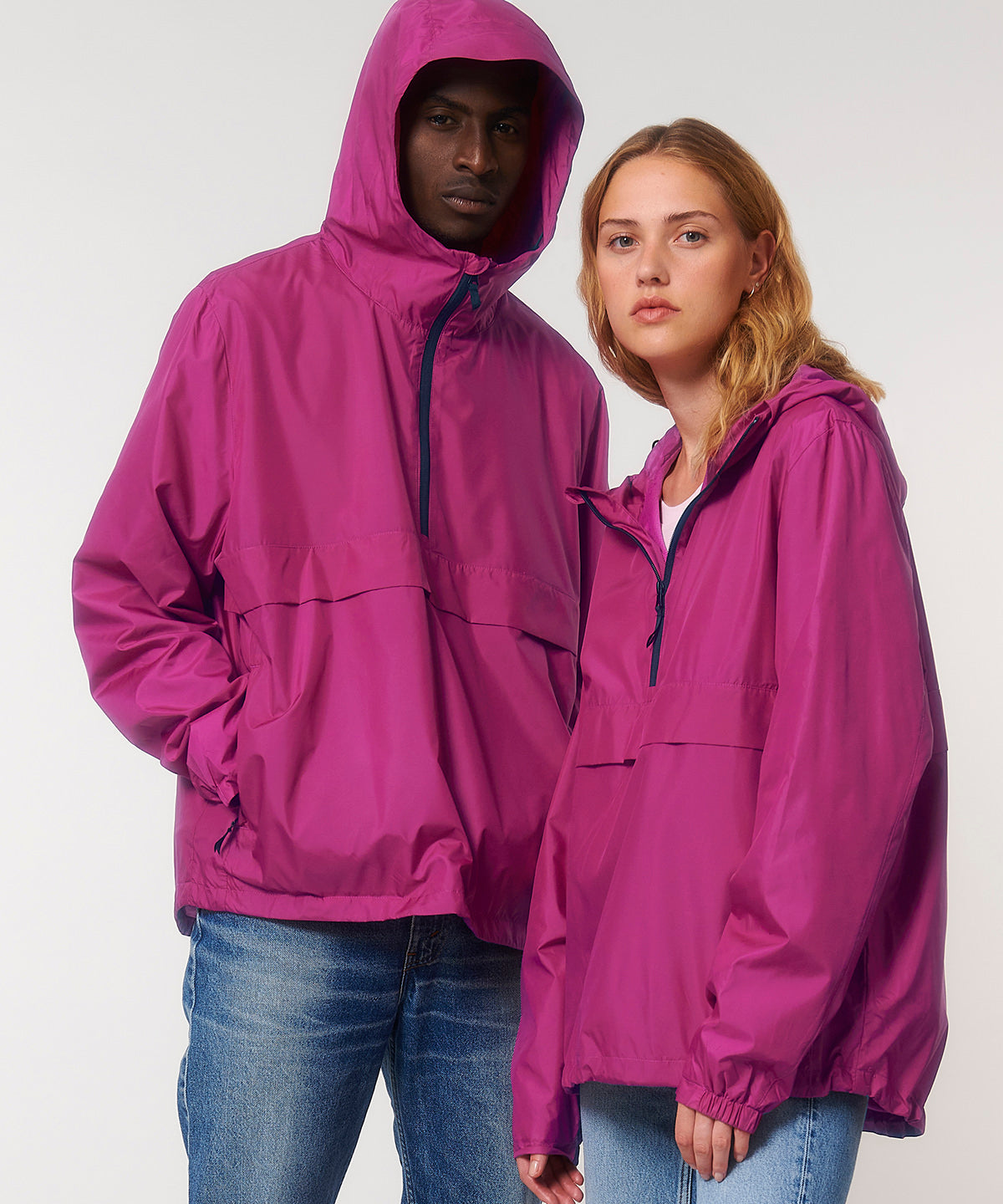 Unisex Recycled Polyester Zip Neck Anorak