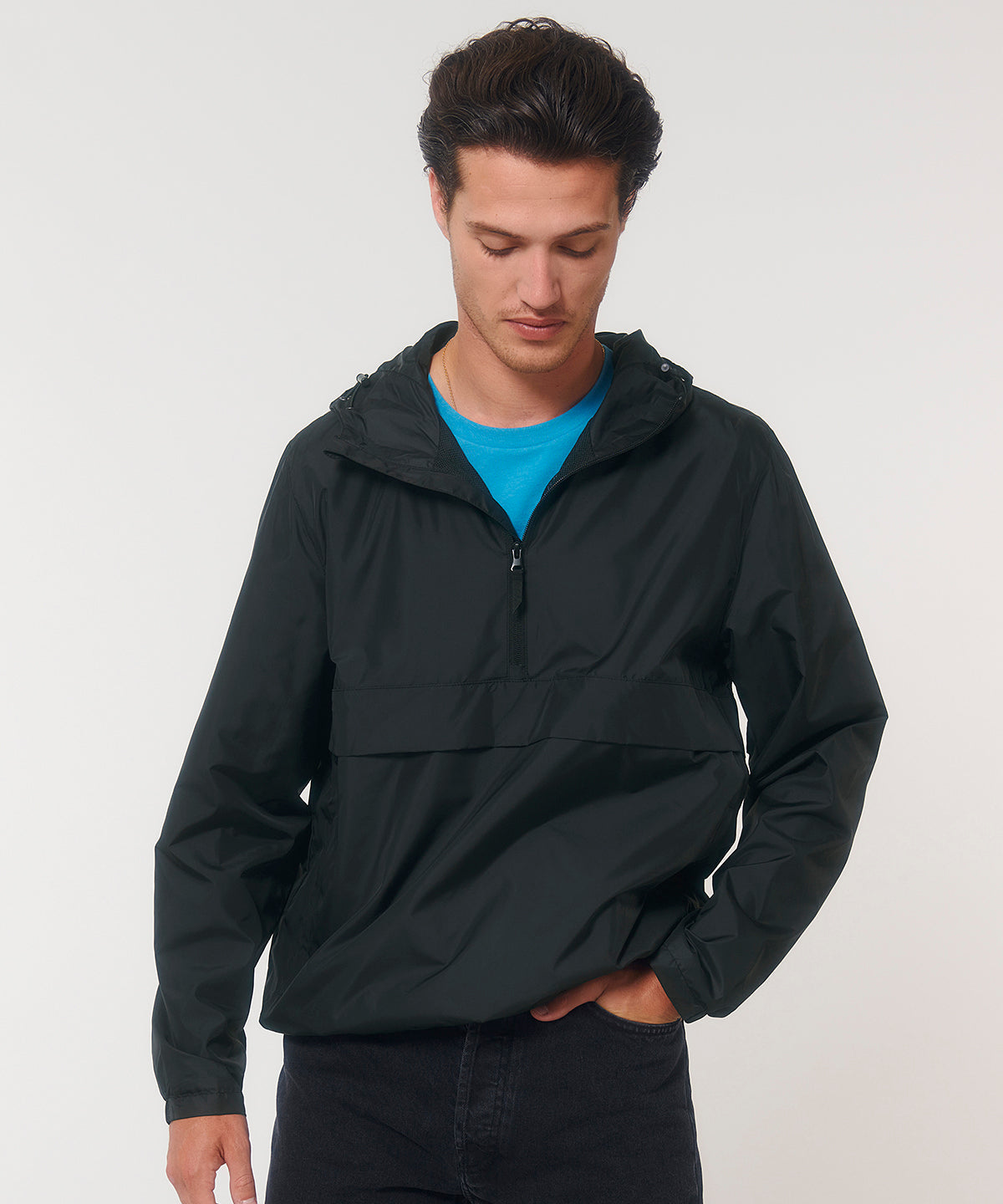 Unisex Recycled Polyester Zip Neck Anorak