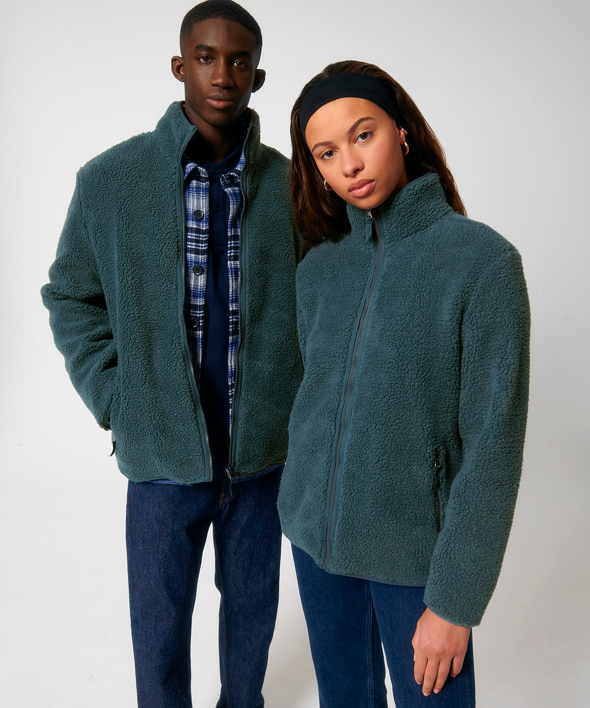 Unisex Recycled Sherpa Jacket Zipped